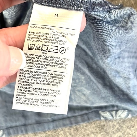 ⭐️Old Navy,Iconic Puff-Sleeve,Smocked Embroidered,Tiered,Mini Swing-Dress,Size M - Picture 14 of 15